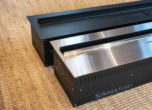 Встраиваемый электрический 3D-камин FireLine 800 Blue Pro со стальной крышкой