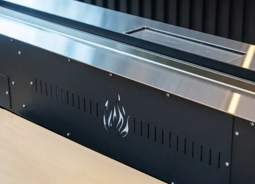 Встраиваемый электрический 3D-камин FireLine 600 Blue Pro со стальной крышкой